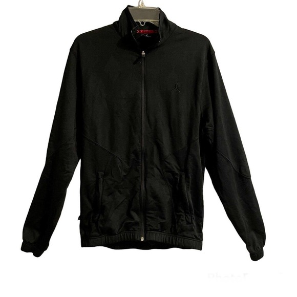 Nike Air Jordan Medium Track Jacket Black Jump Man Logo 508148-010 Super… - Picture 1 of 8